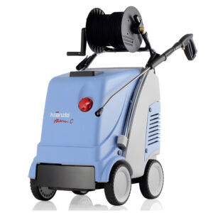 Threm CA 12/150 T เครื่องอัดฉีดน้ำ เย็น-ร้อน แรงดันสูง 150 บาร์ 1,400 รอบ (400V) Total Stop 4 ล้อ โลม้วนสายอัดฉีด